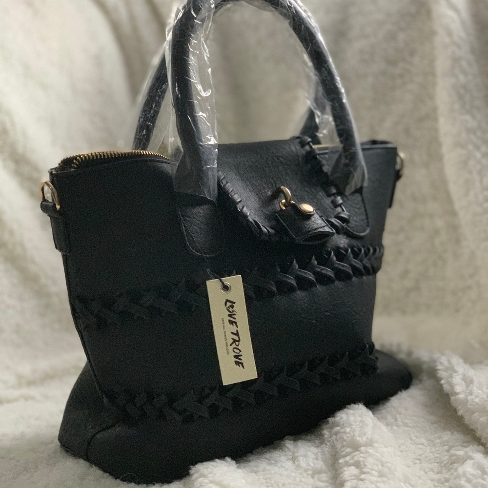 Love Trove Black Braided Purse